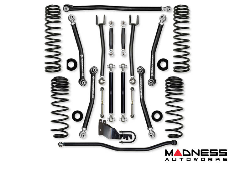 Jeep Wrangler JL Lift Kit - Rock Krawler - 3.5in X Factor (No Limits) - 2021+ Jeep Wrangler JL Lift Kit - Rock Krawler - 3.5in X Factor (No Limits) - 2021+